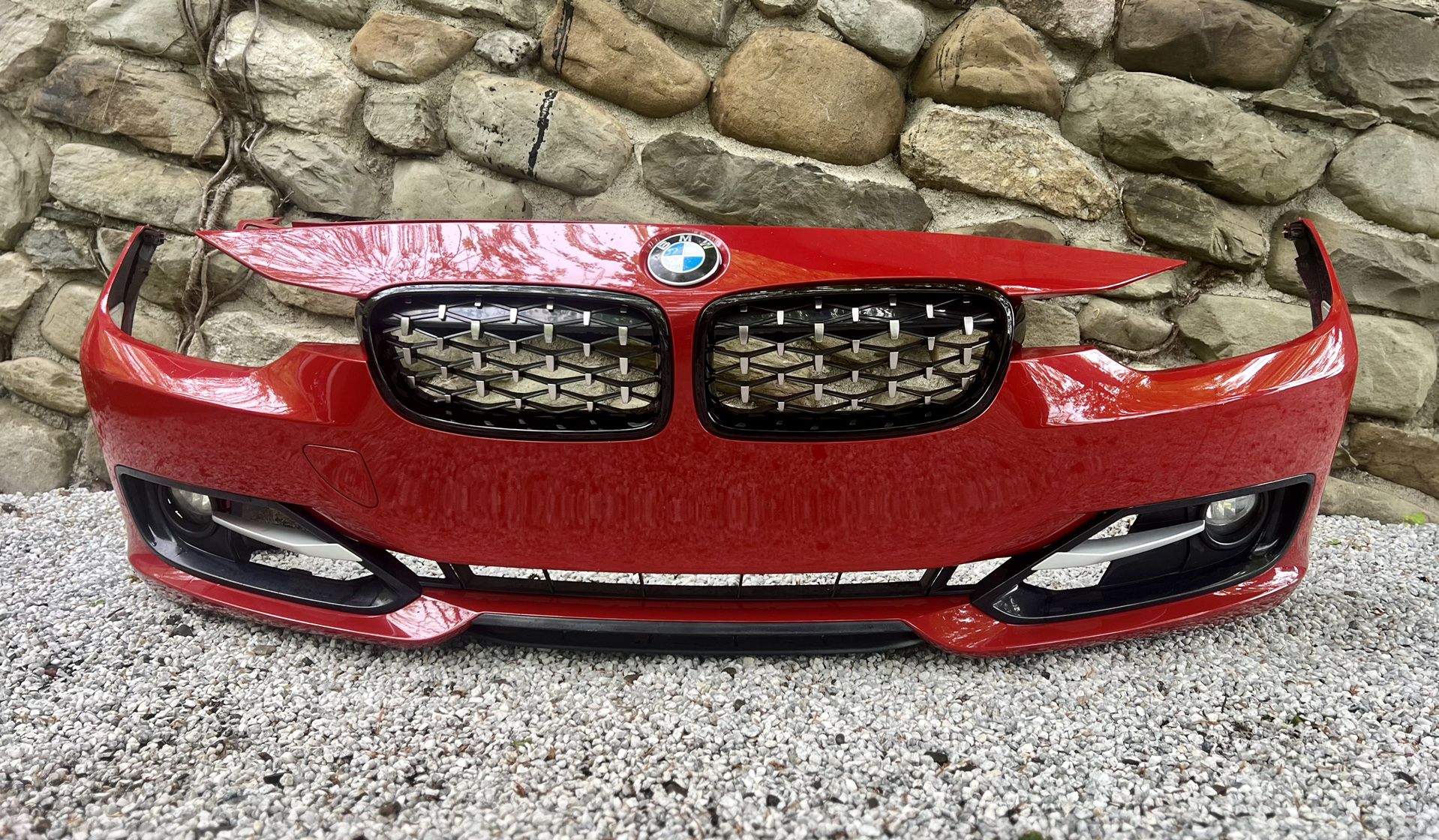 ✅ 👍 ORIGINAL RED 2012 2013 2014 2015 BMW 3 SERIES 328I 335I F30 F31 FRONT BUMPER COVER OEM + RADIATOR GRILLES FOG LIGHTS