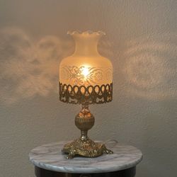 Vintage Brass Accent Lamp 