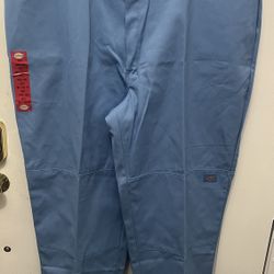 NEW - Men’s Dickies Light Blue Double Knee Work Pants - 48x32