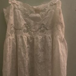 Victoria Secret Lace White Night Gown Bows