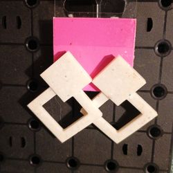 White Earrings With Glitter