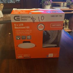 Six in LED recessed seized kit 35,000 hours of reading life 61 blob replacement metal trim construct tone