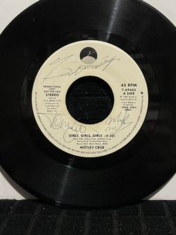 Mötley Crüe “Girls,Girls,Girls” Autographed 7”