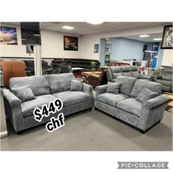 Corduroy 2 Piece Sofa And Loveseat Set // Limited Time Offer 