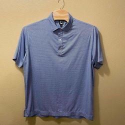 Men’s 2XL FootJoy Blue Short Sleeve Golf Polo Shirt