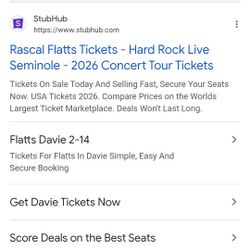 2 Rascal Flats Tickets Hard Rock Live 2-14-26