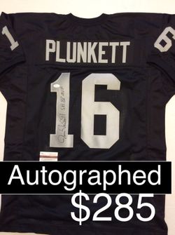 SALE! Jim Plunkett SIGNED Raiders Jersey w/COA