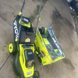 RYOBI ONE+ 18V 13 in. Cordless Battery Walk Behind Push Lawn Mower with 4.0 Ah Battery and Charger