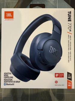 New JBL Tune 770NC Over-Ear Blue Adaptive Noise Cancelling Wireless Headphones