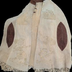 Aztec Suede Poncho. 1960