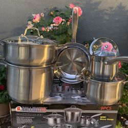 Set De 9ps de Acero Inoxidable