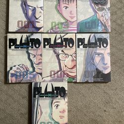 Pluto Manga Volumes 1-8 by Naoki Urusawa (Full set)
