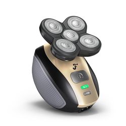  Electric Head & Body Hair Shaver - Mens Cordless Rechargeable Wet/Dry Skull Bald Head Back & Groin Waterproof Razor with Rotary