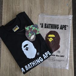 black and white bape t shirt brand new extra large 