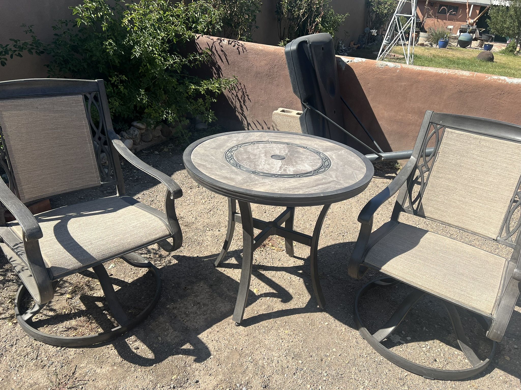 Solid Stone Outdoor Patio Table Sets