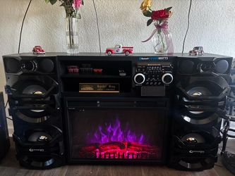 🔥 Technical Pro Fireplace TV Stand — Bluetooth Surround Sound — Must Sell!