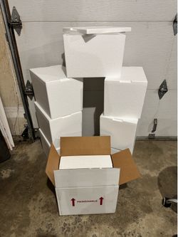 *FREE* 7 Styrofoam chest with box and an ice pack