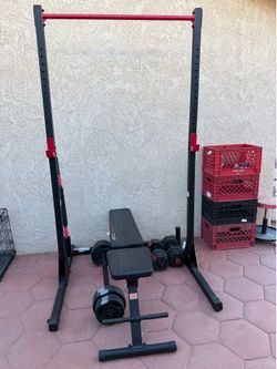 Weights Gym bench and bar