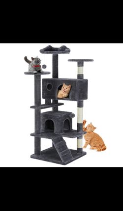 Cat tree, cat scratching post, carrier, water dispenser & more