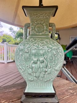 Gorgeous pale green lamp