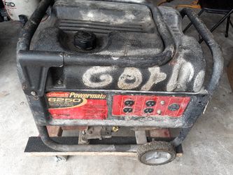 Coleman Powermate 6250 Running Watts Generator