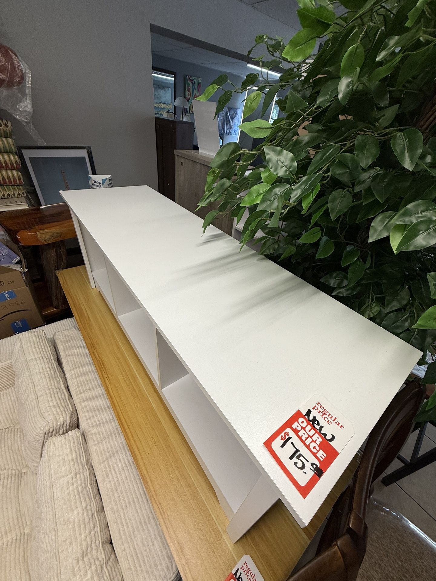 Brand New White Seated Bench