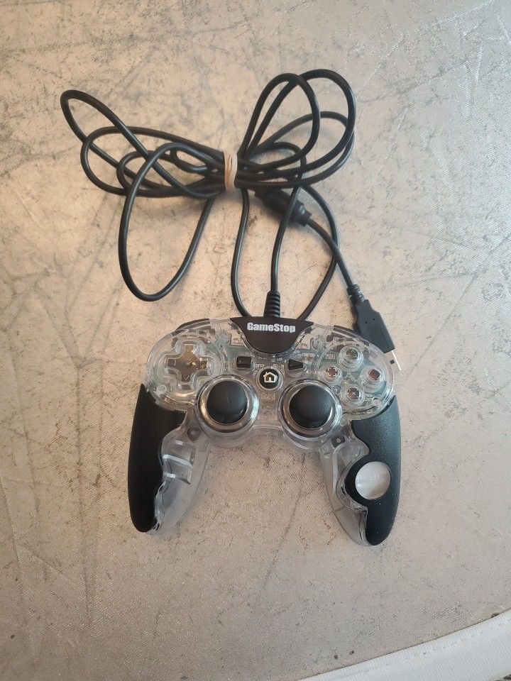 GameStop AfterGlow Pro Controller for PS3 -WHITE clear - Tested PlayStation 3 video game system