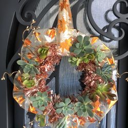 Live Succulents Wreath Fall / Thanksgiving