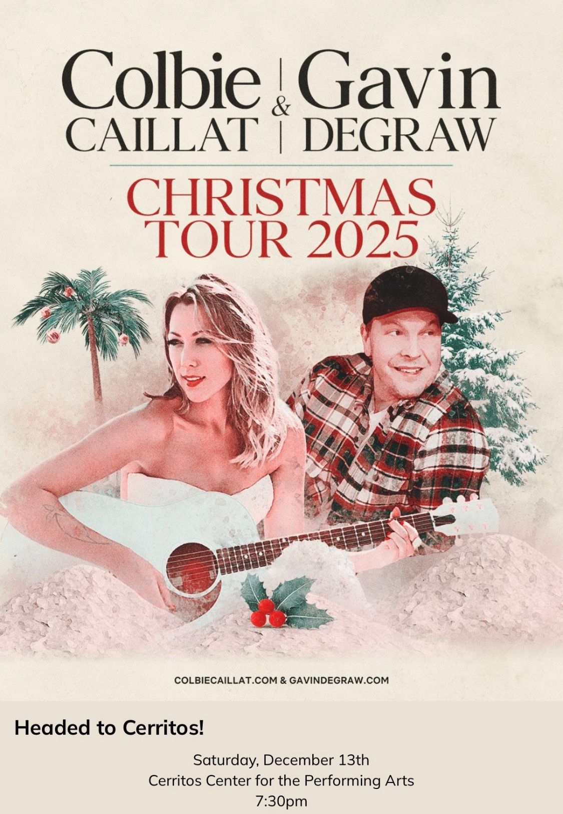 Colbie Caillat & Gavin Degraw Christmas Concert - Cerritos