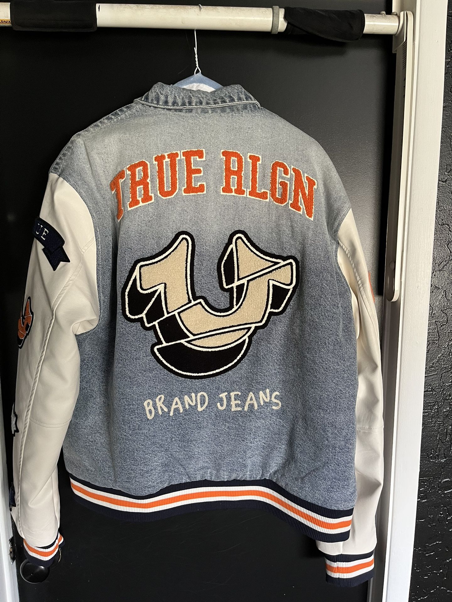 True Religion Denim Varsity Jacket