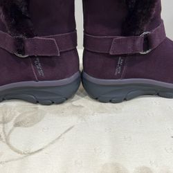 Skechers Suede Slip Ins Booties Size 5 New Woman Shoes