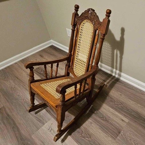Small Wood/Cane Rocking Chair