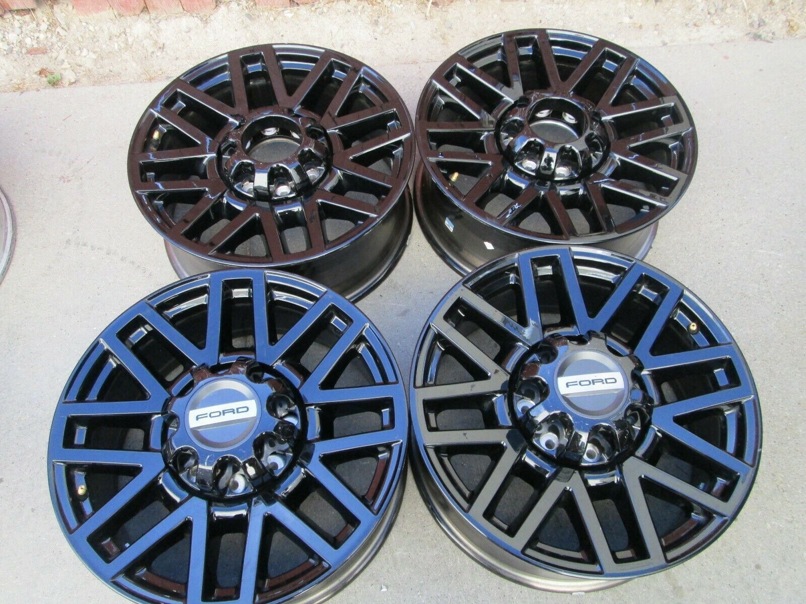 F250 OEM  Black Wheels And Tires