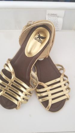 Gold Women Sandals Shoes Huaraches