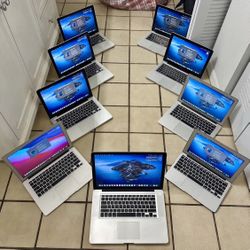 FIRM PRICE - 9 MacBooks (6 MacBook Pros, 3 MacBook Airs) with Chargers