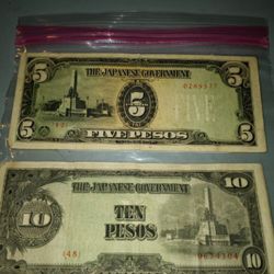 Japanese World War 2 Bills