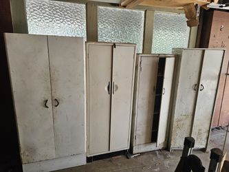 Mid-century Retro Metal Storage Cabinets ! Circa 1960's! Priced Separately!