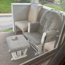Free Gray Rocking Chair And Feet Glider 