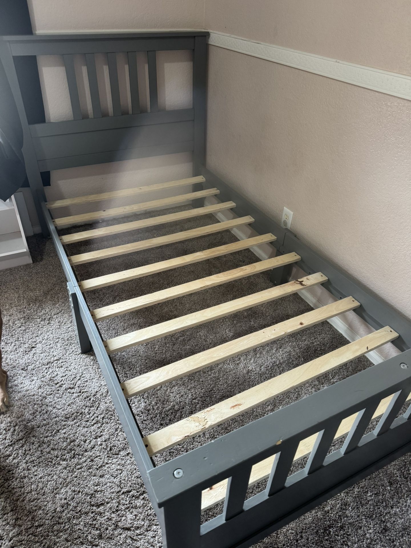 Grey Twin Bed