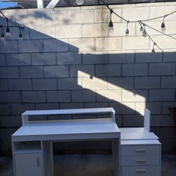 White IKEA Desk