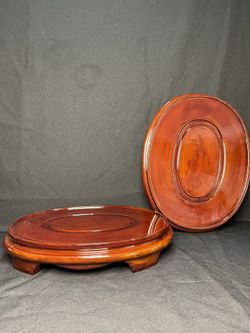 Vintage Oval Wood Stands-Chinese Wood Stands ($15 each )