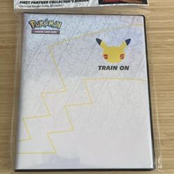 2021 Pokemon tcg 25th FIRST PARTNER Collectors BINDER with jumbo PIKACHU card
