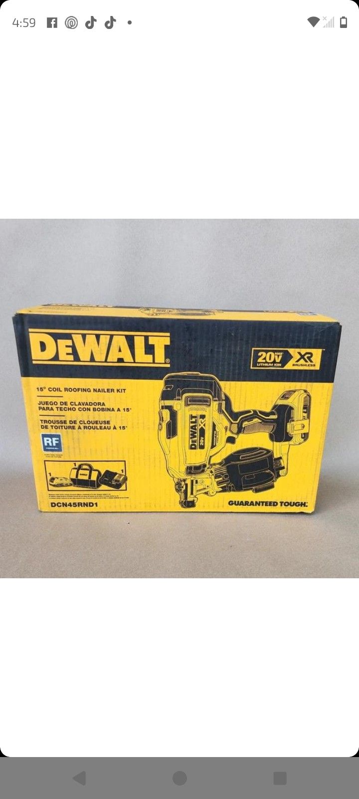 DeWalt XR 15 Degree Nailgun