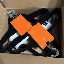 50 Black Velvet Hangers Brand New
