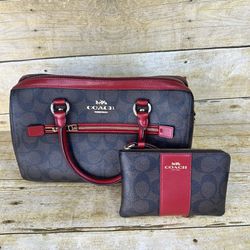 Coach Rowan Satchel Handbag Satchel Handbag Crossbody Bag and Matching Wallet