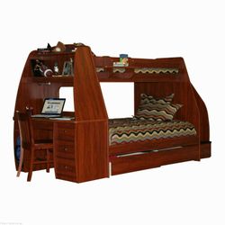 Cherry wood twin bunk beds