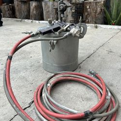 Pressure Feed Paint Tank Pot With Spray Gun