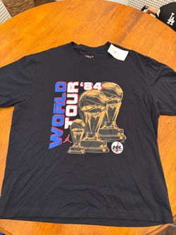 Men NIKE AIR JORDAN World Tour 84 Crew-Neck T-Shirt black xxl (HV3899 687)
