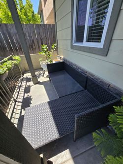 Rattan Outdoor Black Furniture Set