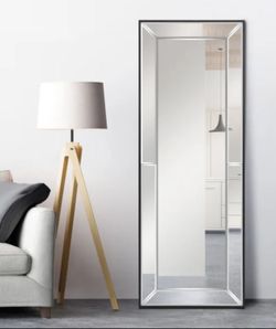 NEW SEALED Beveled Frame Floor Full Body Mirror